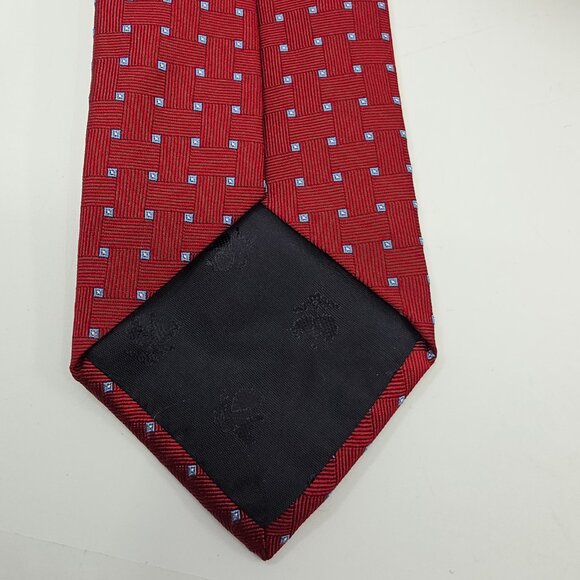 Brooks Brothers "346" Men's Pure Silk Tie Red Geometric Made in the USA Modern - Picture 3 of 9